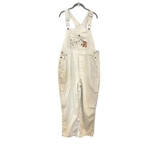 Vintage Winnie The Pooh Corduroy Overalls Disney Embroidered Beige Tigger 90s L